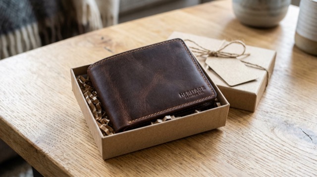 A wallet given as a present